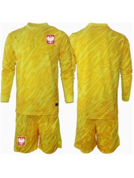 Poljska Golmanski Dječji Domaci Dres kompleti EP 2024 Dugim Rukavima (+ kratke hlače)